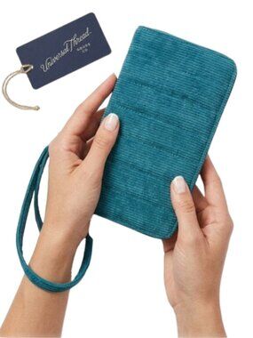 NWT Universal Thread Teal Blue Corduroy Wristlet Wallet